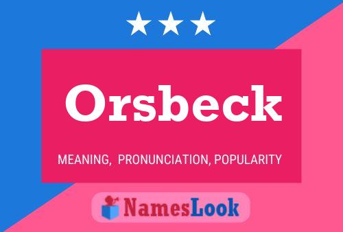 Orsbeck Namensposter