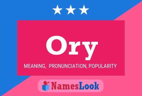 Ory Namensposter