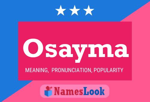 Osayma Namensposter