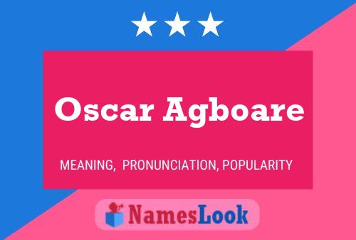 Oscar Agboare Namensposter