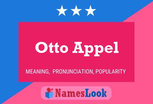 Otto Appel Namensposter