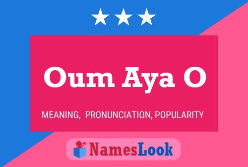 Oum Aya O Namensposter