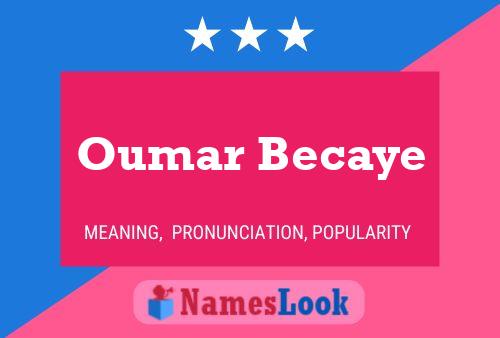 Oumar Becaye Namensposter