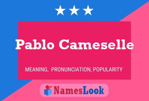 Pablo Cameselle Namensposter