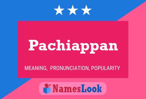 Pachiappan Namensposter