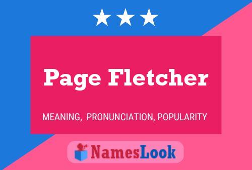 Page Fletcher Namensposter