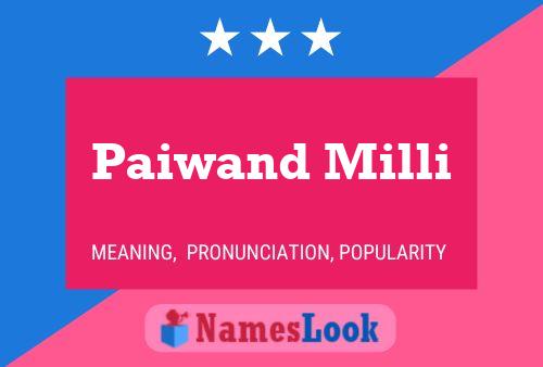 Paiwand Milli Namensposter