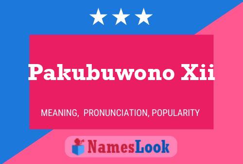 Pakubuwono Xii Namensposter