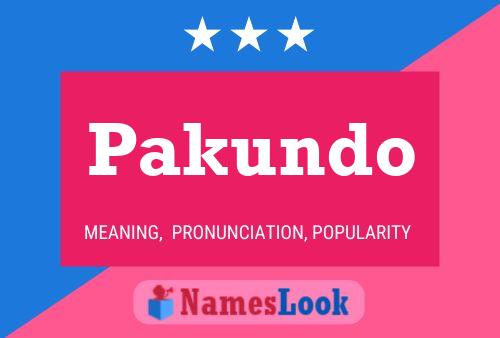 Pakundo Namensposter