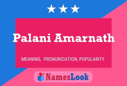 Palani Amarnath Namensposter