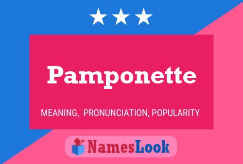 Pamponette Namensposter