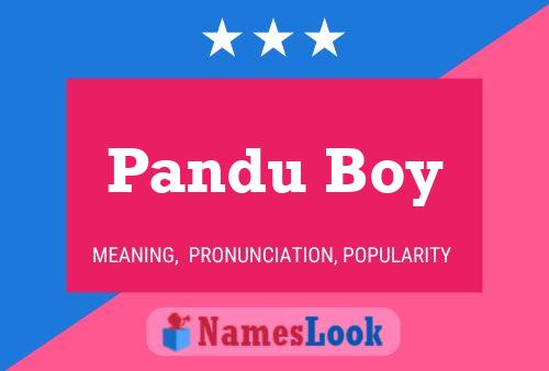 Pandu Boy Namensposter