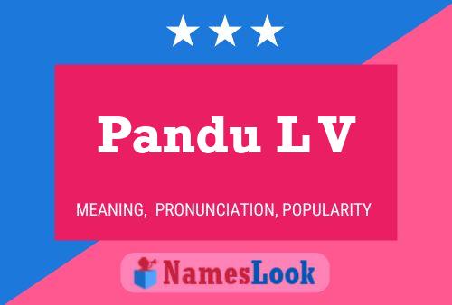 Pandu L V Namensposter