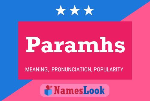 Paramhs Namensposter