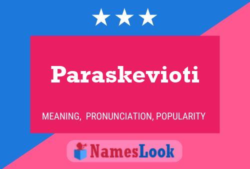 Paraskevioti Namensposter