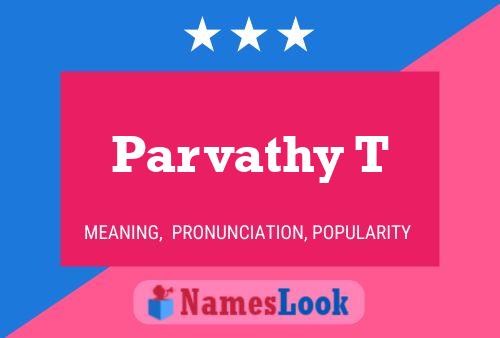 Parvathy T Namensposter