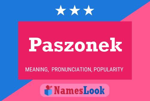 Paszonek Namensposter