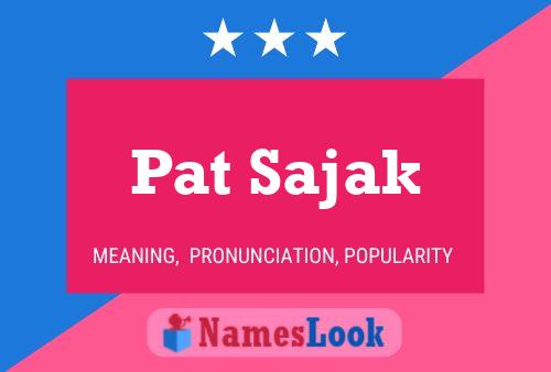 Pat Sajak Namensposter