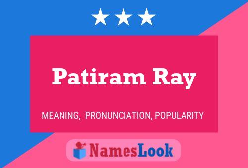 Patiram Ray Namensposter