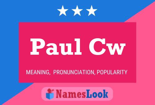 Paul Cw Namensposter