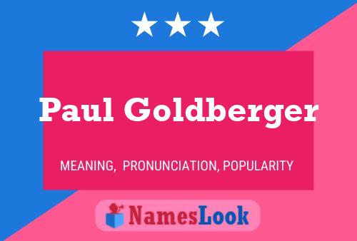 Paul Goldberger Namensposter