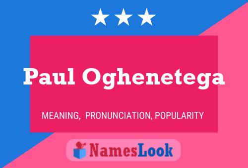 Paul Oghenetega Namensposter