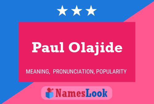 Paul Olajide Namensposter