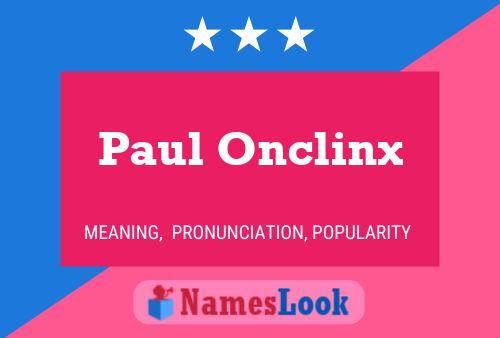 Paul Onclinx Namensposter