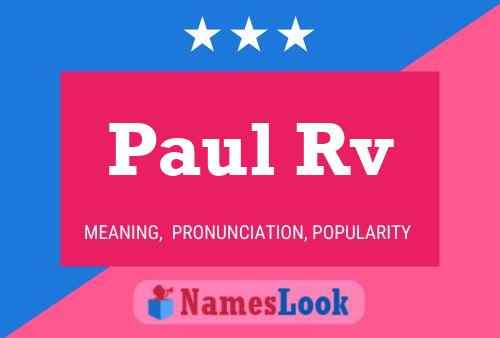 Paul Rv Namensposter