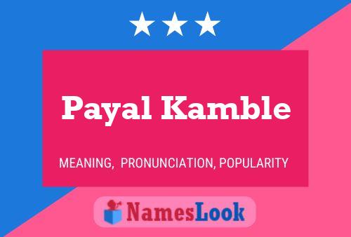 Payal Kamble Namensposter