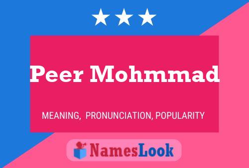 Peer Mohmmad Namensposter