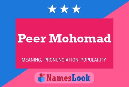 Peer Mohomad Namensposter