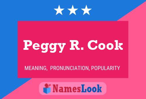 Peggy R. Cook Namensposter