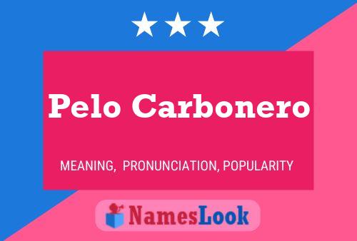 Pelo Carbonero Namensposter