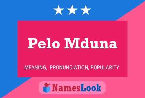 Pelo Mduna Namensposter