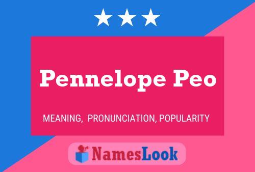 Pennelope Peo Namensposter