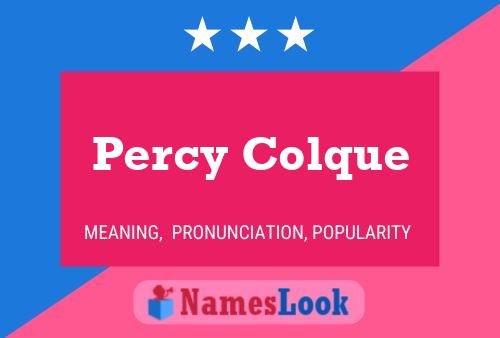 Percy Colque Namensposter