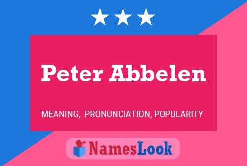 Peter Abbelen Namensposter