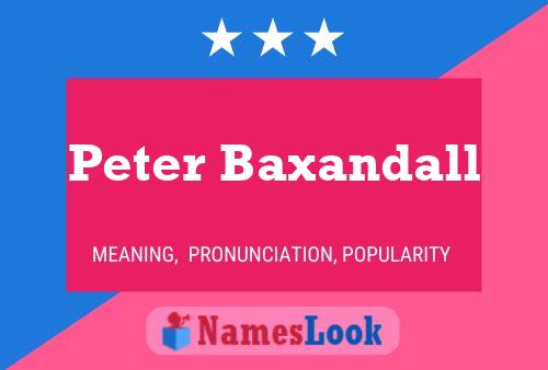 Peter Baxandall Namensposter