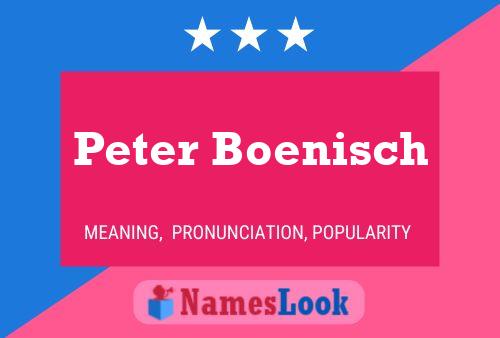 Peter Boenisch Namensposter