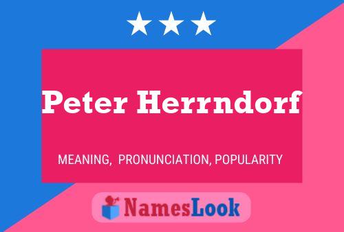 Peter Herrndorf Namensposter