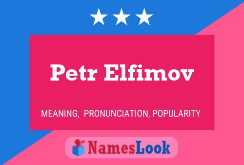 Petr Elfimov Namensposter