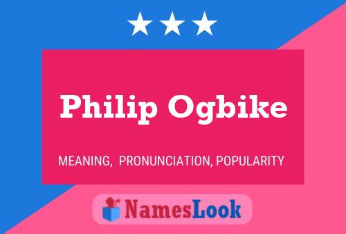 Philip Ogbike Namensposter