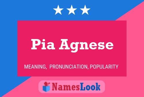 Pia Agnese Namensposter