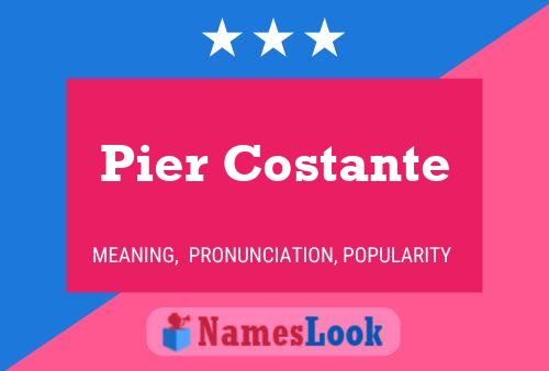 Pier Costante Namensposter