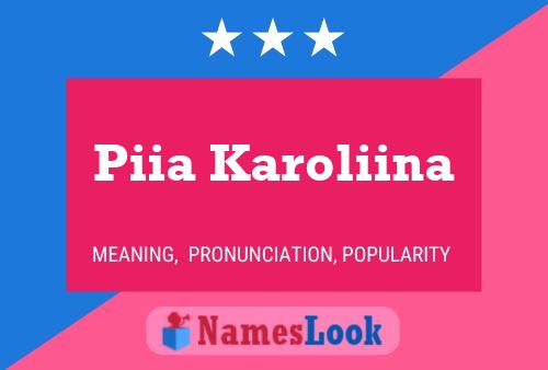 Piia Karoliina Namensposter