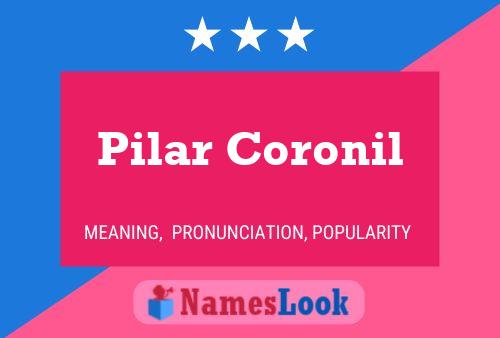 Pilar Coronil Namensposter