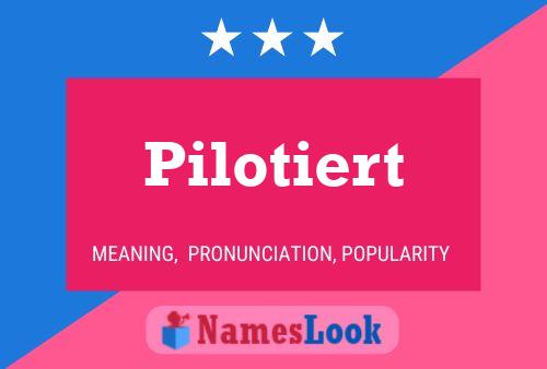 Pilotiert Namensposter