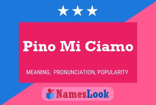 Pino Mi Ciamo Namensposter