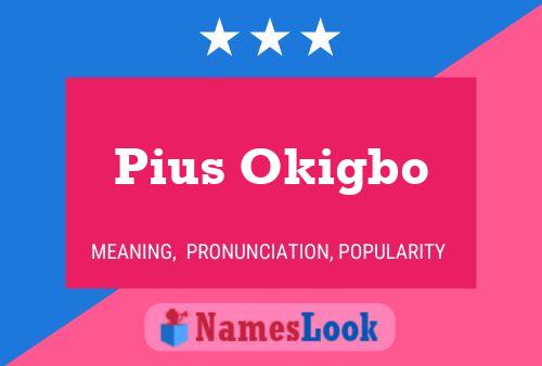 Pius Okigbo Namensposter